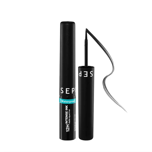 SEPHORA COLLECTION Intense Felt-Tip 12HR Liquid Waterproof Eyeliner 01Deep Black - Picture 2 of 16